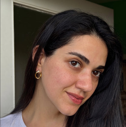עגילי טרה זהב